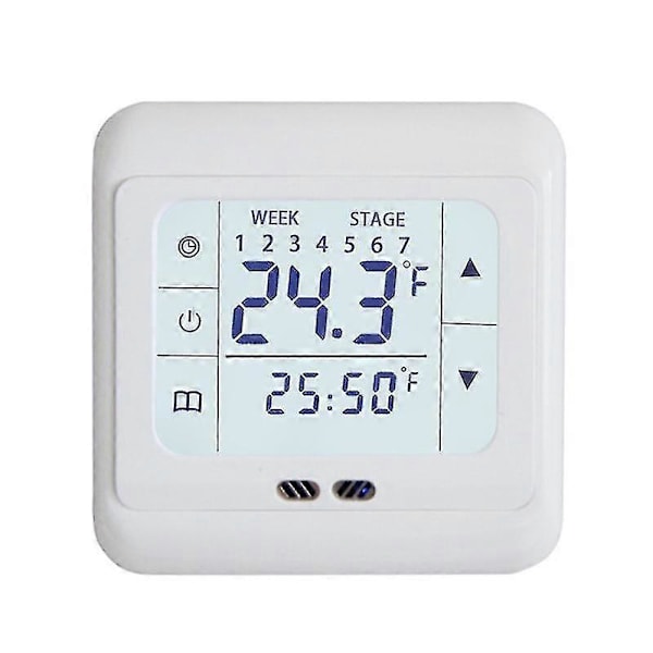 Elektrisk Opvarmningstermostat med Touchscreen LCD Display Smart 16A Termostat Energibesparende Hjemtemperaturregulator