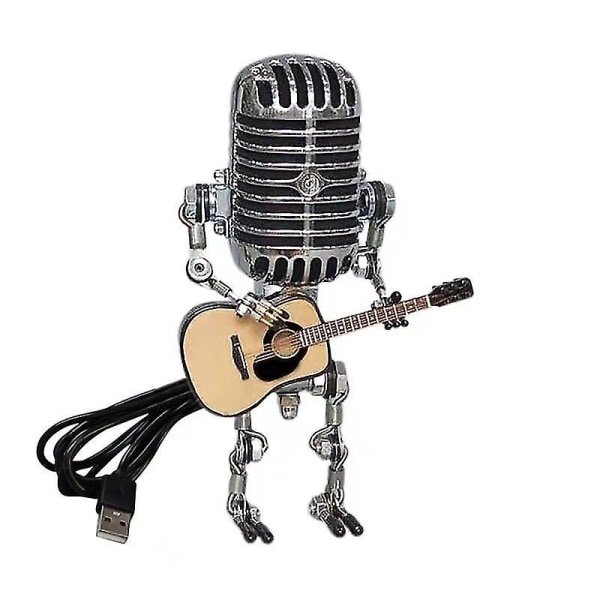 Yaju gammaldags hushållsbordsmikrofon Robot bordslampa Hemdekorationer (1 st)