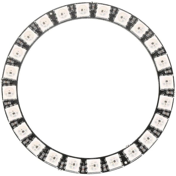 Led-rengasvalo, 24-bittinen Ws2812 5050 Rgb-lamppupaneeli pyöreä led-rengas integroiduilla ohjaimilla1 kpl)