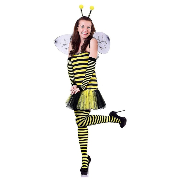 Bee Kostume Sæt Bee Ears Pandebånd Ærme Tutu Brille Sokker Til Børn Voksen C glasses hair hoop