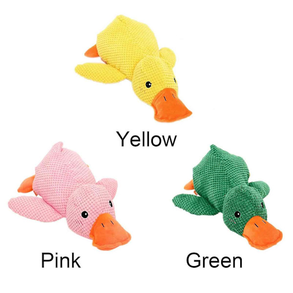 Interaktiv Kvakande And-Leksak för Hundar med Äkta Kvakljud, Fylld And-Leksak för Hundar Helt Ny Pink