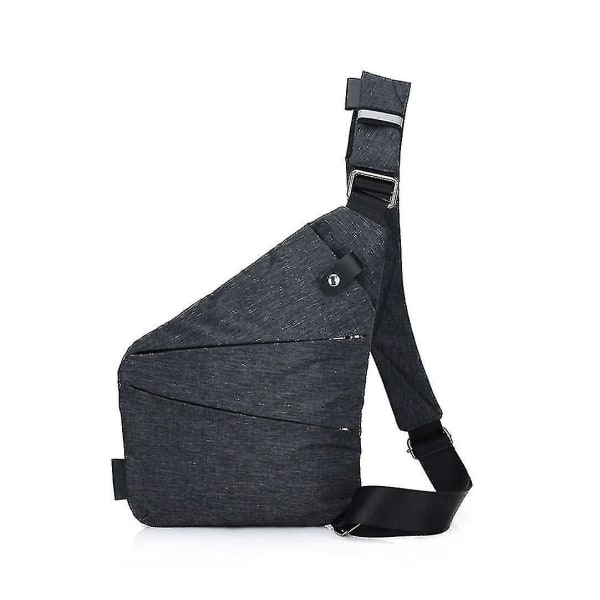 Slyngeveske Crossbody Skulder Bryst Ryggpakke Anti-tyveri Sash Bags For Menn Kvinner B right shoulder