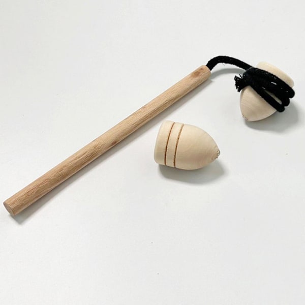 Fingerspids Gyro Legetøj Spinning Top Roterende Kegleform Pisk Underholdning Træ Nostalgi Traditionelt Legetøj Børnelegetøj