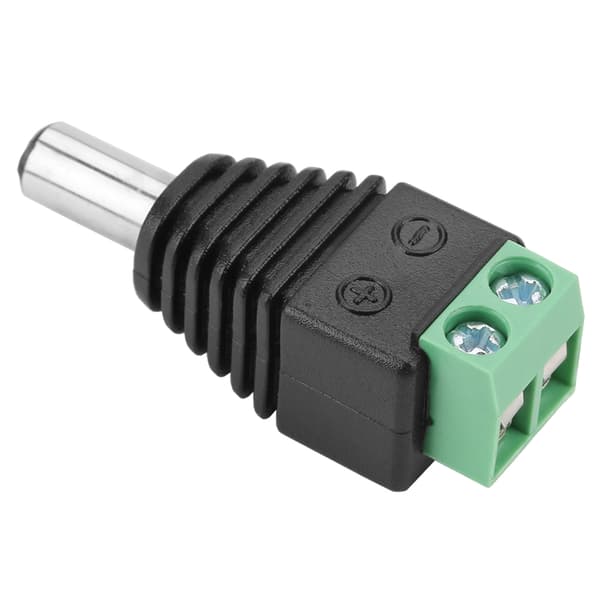 10st DC Power Male Plug Jack Terminal Adapter Connector Compatible with CCTV Camera 5.5*2.1mm