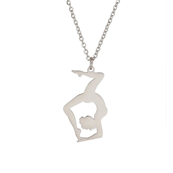 Mode Dansare Gymnast Halsband För Kvinnor Silver