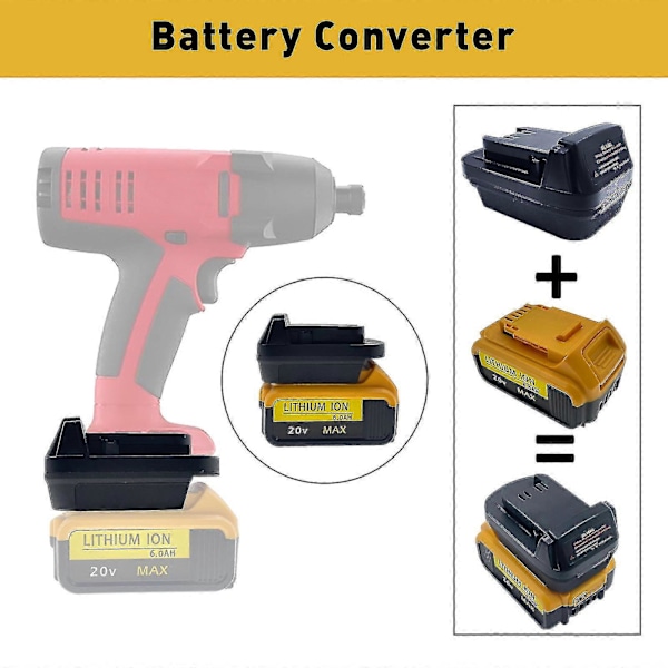 Dewalt Dcb 20v Litium Batteri Konverter Til Milwaukee M18 18v Litium-ion Batterier Elektroverktøy th Happy H