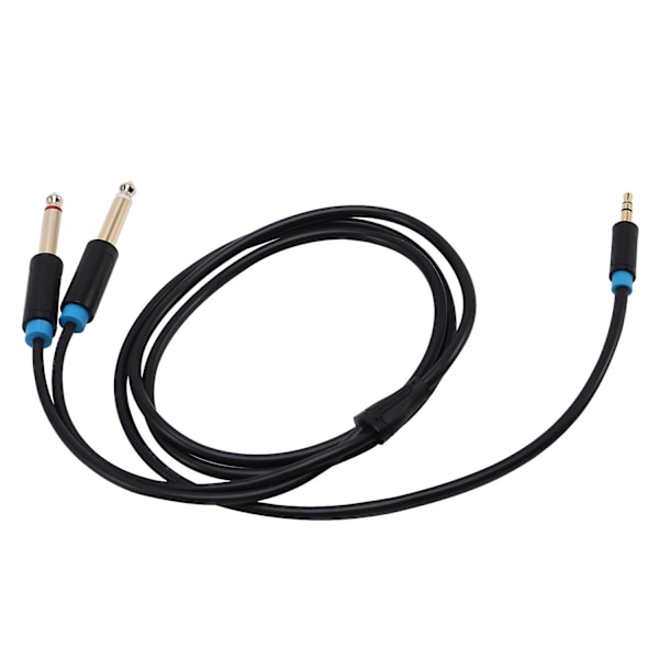 3,5 mm til 6,35 mm Adapter Lydkabel til Mixer Forstærker Højttaler Guldbelagt 6,5 mm 3,5 Han Splitter