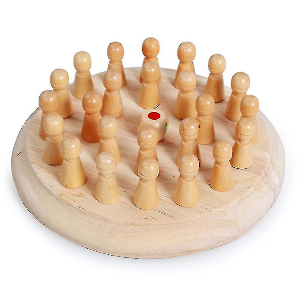 Färgglada Minnes Schack för Barn - Intelligensleksak i Trä - Minnesmatchstick Schackspel - Utveckla Minnet - Familjespel - Intellektuella Leksaker