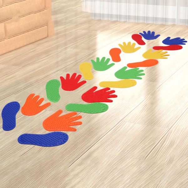 1 Par Handfötter Leksaker Bra Flexibilitet Halkfri Miljövänlig Slitstark Intressant Underhållning PVC Sensorisk Integration Träning Orange A