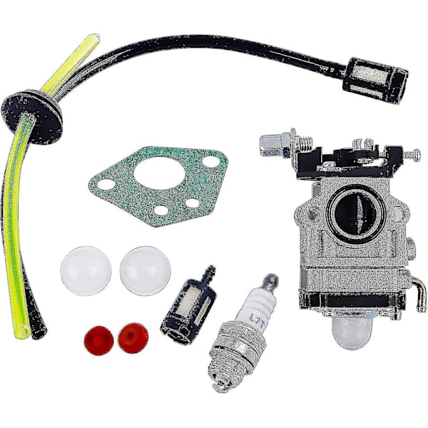 Förgasare för 52cc 49cc 43cc Strimmer Förgasarsats med packning, slang, tändstift och bränslefilter (1 set)