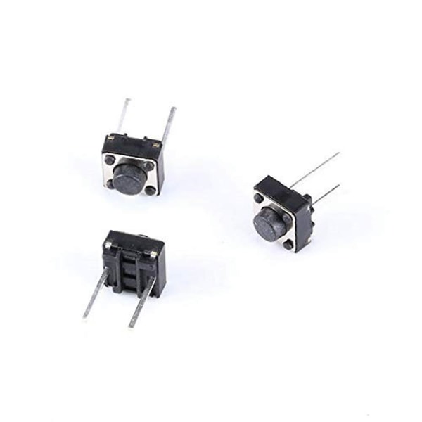 100 st Taktil Knapp Strömbrytare 2 Pin Dip 6x6x5mm Pcb Momentan Taktil Tryckknapp Strömbrytare