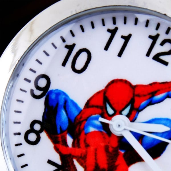 Lasten supersankari Spiderman kvartsikello, pojat, sarjakuva, keinonahkainen rannekello, lahja Red