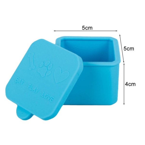 Matboks salatdressingbeholdere Gjenbrukbare BPA-fri Lekkasikker med lokk Mikrobølgesikre silikonbeholdere Blue