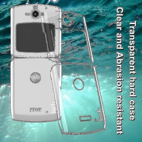 Imak Case Ii Anti-abras Ultra Clear Ph Cover Cover (tophætte + Bm Cap) til Razr 2019