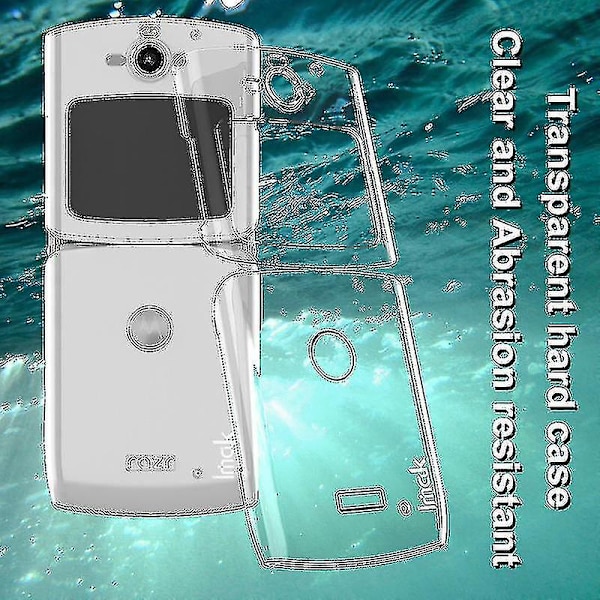 Imak Case Ii Anti-abras Ultra Clear Ph -suojakuori (yläosa + alaosa) Razr 2019 -puhelimelle