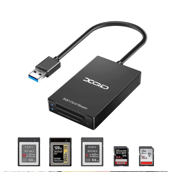 Multifunksjons Type-c til Xqd-kortleser Usb 3.0-kortleser dedikert til M/g-lagringskort