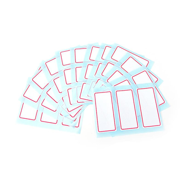 12 ark selvklæbende etiket Blank note label bar Sticky skrivbare navne stickers