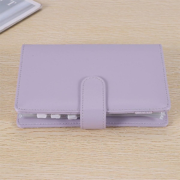 A6 Budget Binder med Lynlåsekonvolutter, Budgetplanlægger Bog Organizer, Kontanter Konvolutter til Budgettering Lilla Ny