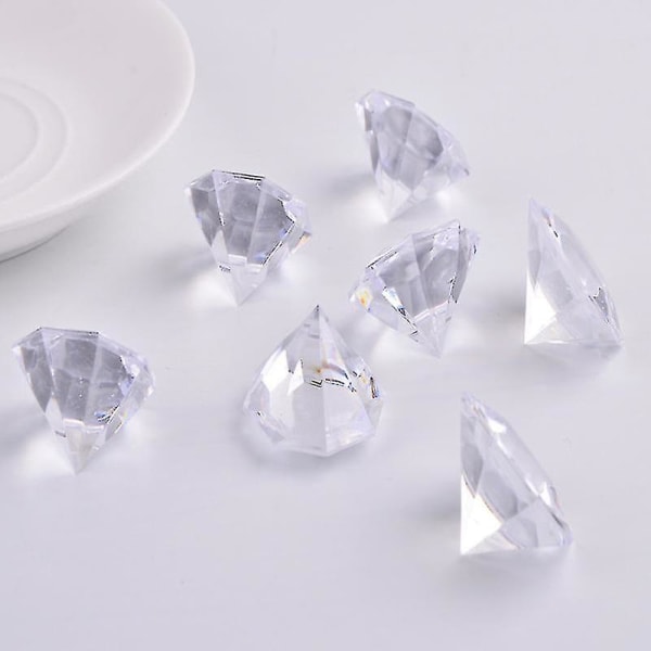 1 pakke 1000 stk Akryl Mini-diamanter Gjennomsiktige krystaller Diamanter Gjør-det-selv Husholdningsdekorasjon For Bryllupsfest Hjem