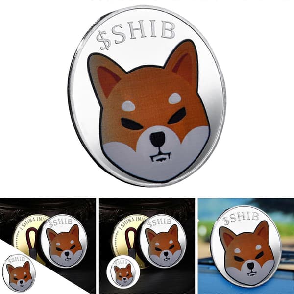 Järnpläterad Samling Dogecoin Mynt Souvenir Samlare Silver