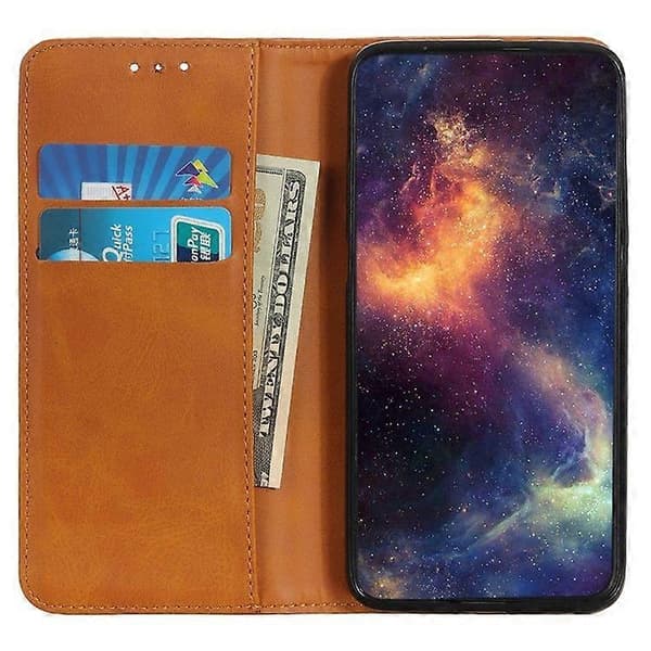 For Honor 400 Etui Split Læder Flip Wallet Telefon Cover Brown