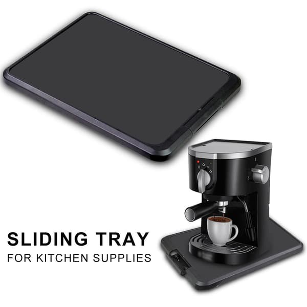 Skyvebrett for kaffemaskin, elastiske kaffemaskinhyller for benkeplater