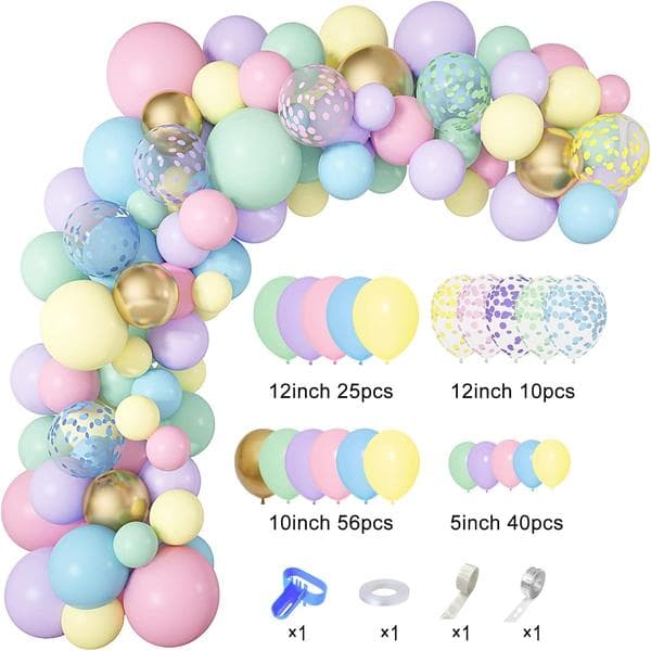 Ballonggirlander-sett for bursdag, babyshower og festdekorasjon