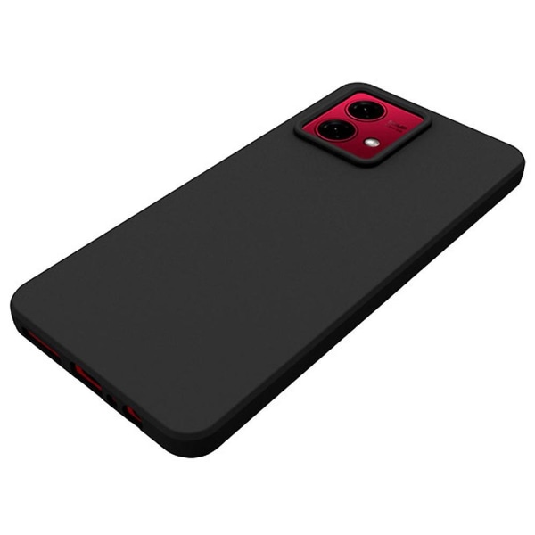 För Motorola Moto G84 5G TPU-skal Matt cover Bumpsäkert case (stort bakre linshål)-svart