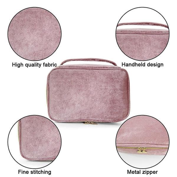 Makeup taske, rejsearrangør til makeup, kosmetiske penseltasker Pink