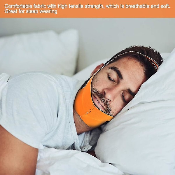 Ansigtsslankende kindmaske, V Face Line bælte Åndbar hageløftning Anti-rynke søvnmaskestrop (orange),elrosa