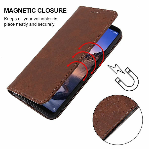 Til Xiaomi Mi Max 3 Pro Magnetisk Lukning Læder Telefon Cover
