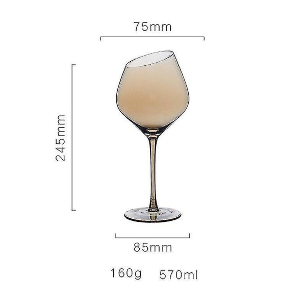 Creative Nordic Red Wine Champagneglas Blyfritt glas 570ml Amber