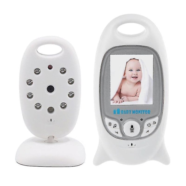 2-skjerms video babymonitor med kamera og lydfjernkontroll Wide View Toveis Audio Talk Infrarød Night Vision 8 Vuggeviser