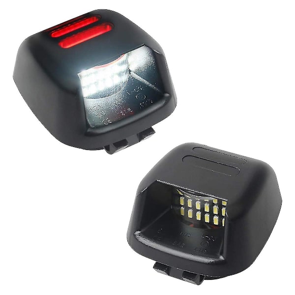 2 stk. Røde Tube Smd Led Nummerpladelygter Til Nissan Navara D40