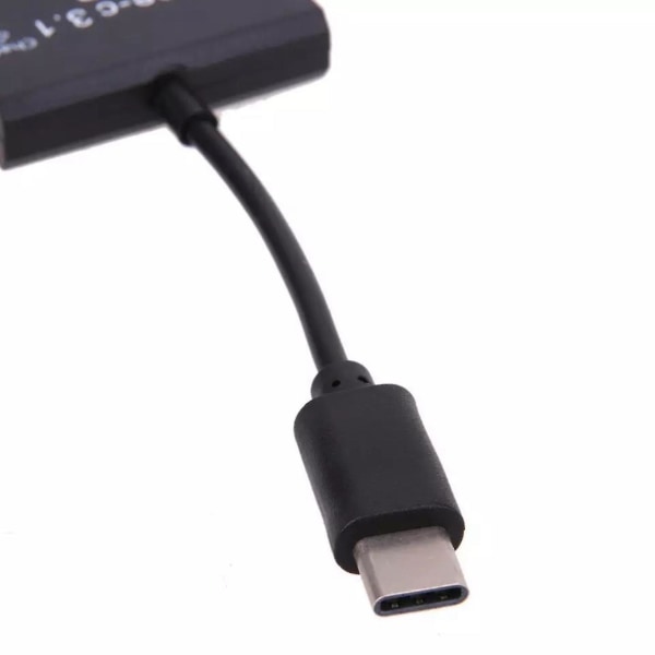 Typ C Till Micro Usb Fe Laddnings Värd Otg Hub Adapter Kabel 4in1 Ft