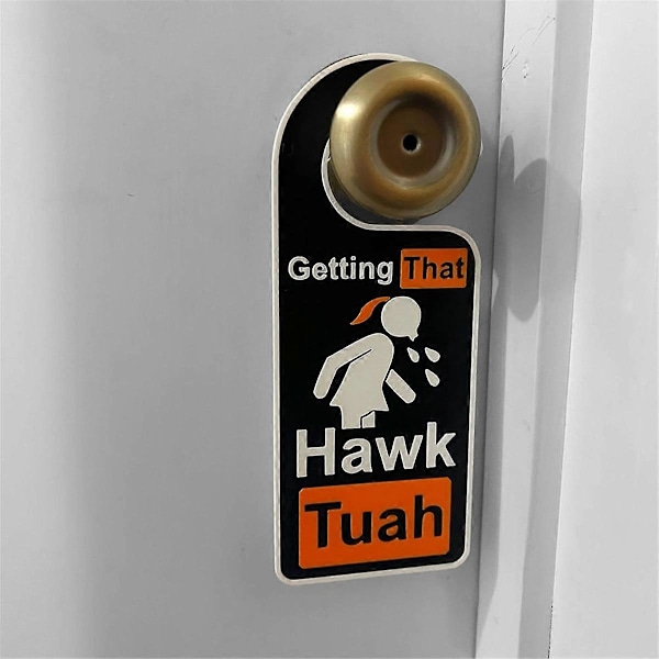 2 st Hawk Tuah Dörrhängare Rolig Dörrknoppshängare GettingThat Hawk Tush