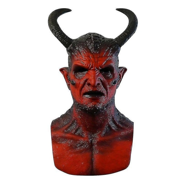 Belial The Demon Mask with Horns Devil Latex Cosplay -asun rekvisiitta Halloweeniin