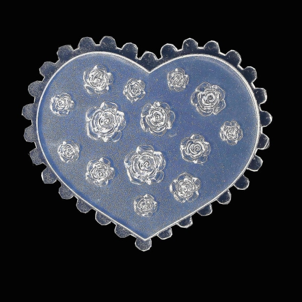 3d Rose Flower Negle Art Dekorationer Epoxy Harpiks Form Negle Ornamenter Silikone Form Gør det selv Håndværk Smykker Støbeværktøj