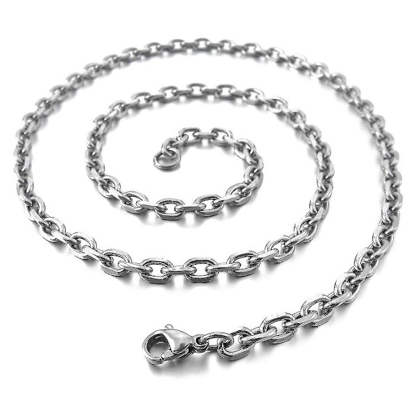 Halsband i rostfritt stål med hänge Cz Röda Drakklokor Pärla Gotisk Herr, 23 tum Kedja-haoyi