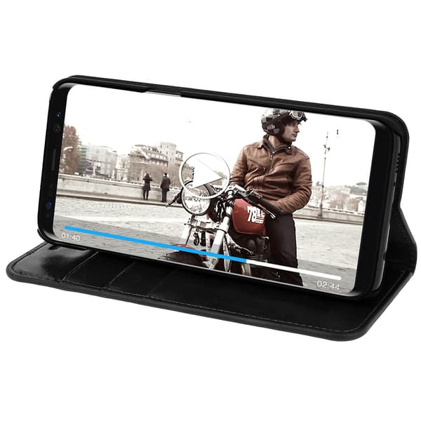 Folio Aitoa Nahkaa Galaxy S8 Kotelo Korttipidike Videoteline