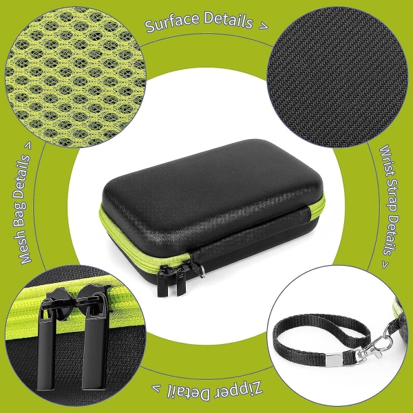 Tasche Etui Fr Philips One Blade Face Qp2520, Qp2630, Qp2530, Qp2620 Rasierer Bartschneider, Hart Reise Tragen Hlle (vihreä)