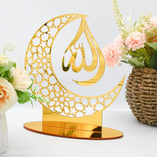Ramadan Dekoration Eid Mubarak Motiv Akryl Spejl Ornament Feriedekorationer