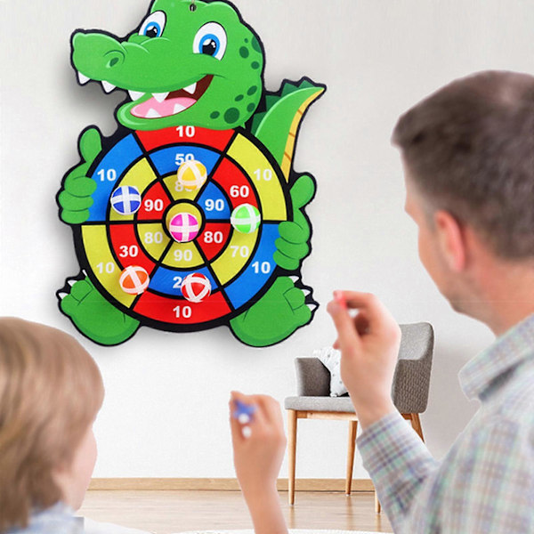 1 Set Tecknade Klibbiga Måltavla Leksaker Dart Darttavla Leksak Klibbig Dartboll Leksak Klibbig Boll Leksak Snabb Crocodile style