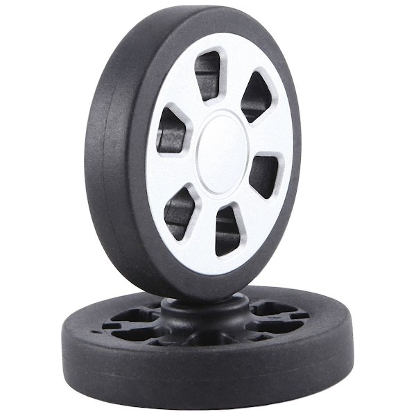 60x11mm byte av bagagehjul Slitstark Pu Caster resväska byte av hjulbagage dubbel
