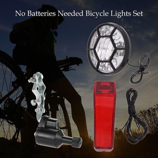 Cykelbelysningsset - Säkerhet Framlampa Baklampa Dynam