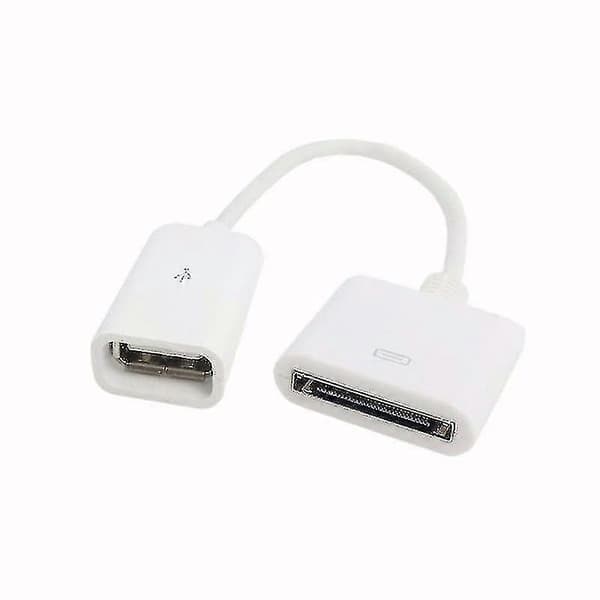 10 cm Docking 30-ben hun til USB 2.0 hun data opladning kort kabel Dock 30p sort & White 15CM
