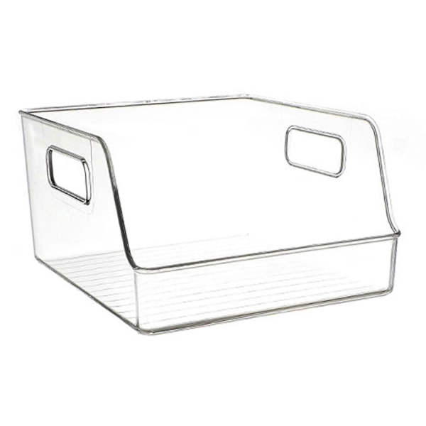 Gennemsigtig skuffeboks Sæber Håndklæder Dåser Vitrineskab Køleskab Organizer Boks Opbevaringsboks til Badeværelse Hjemmeskabe Bordplader 21.5cmx21.5cmx13.5cm