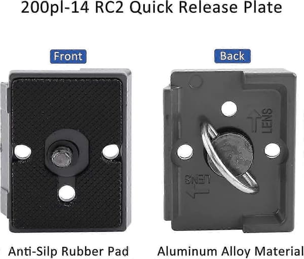 2 stk. Quick Release Plade Stativ Kamera Til Manfrotto Monteringsplade 200pl-14 Rc2 Kameraer Stativhoved