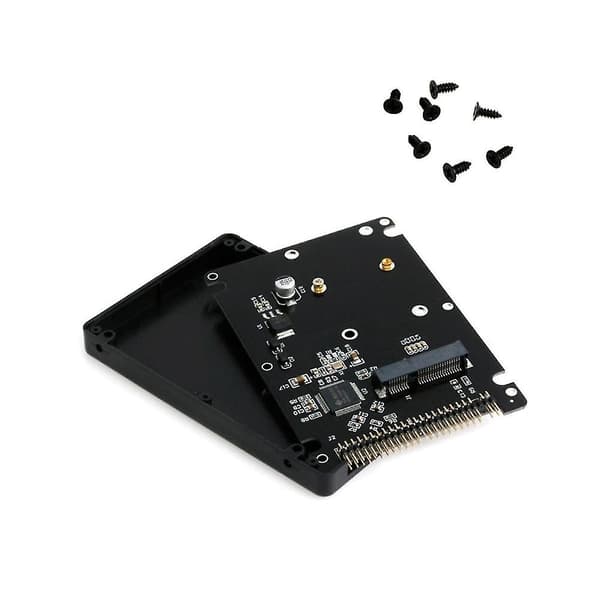 mSATA til 2,5 tommer 44-bens IDE HDD SSD Adapter mSATA til PATA Konverter Adapterkort med etui