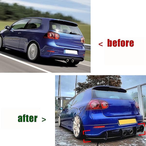 Golf Mk5 R32 Bakre Bumper Diffusor Spoiler Lip Skydd Splitter Karosseri Kit Tillbehör